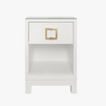 Edmond White Linen Side Table