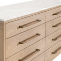 Edward Natural Oak Dresser - leather wrapped linear pulls