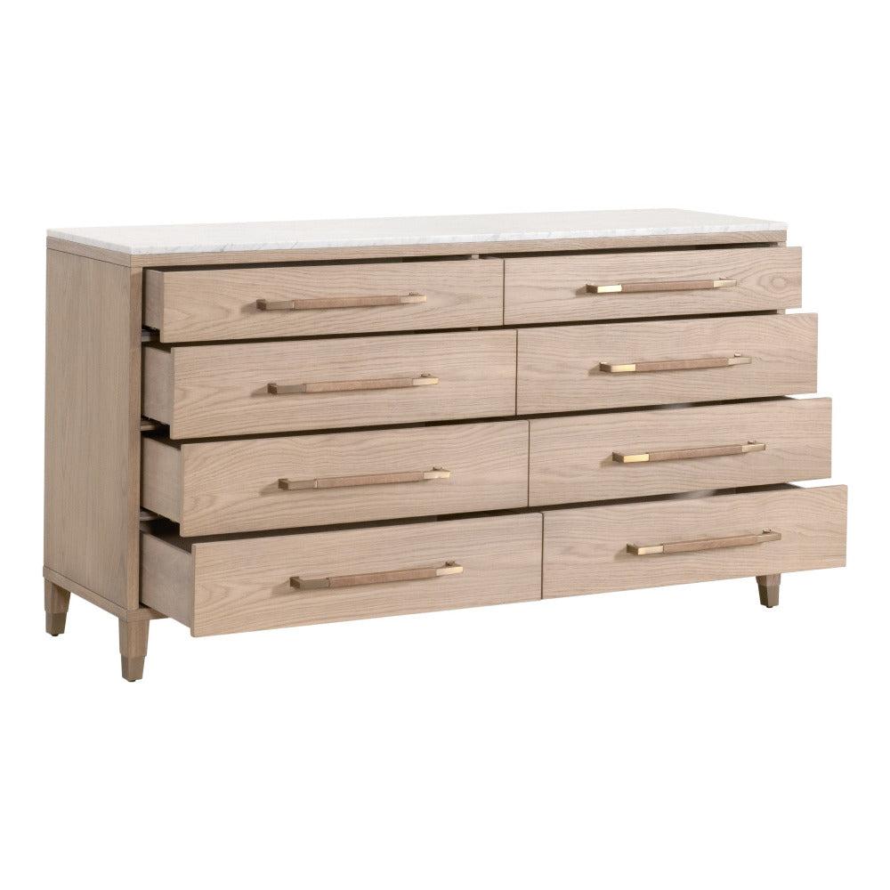 Edward Natural Oak Dresser - with open drawers