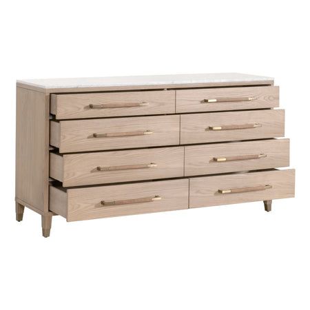 Edward Natural Oak Dresser - with open drawers