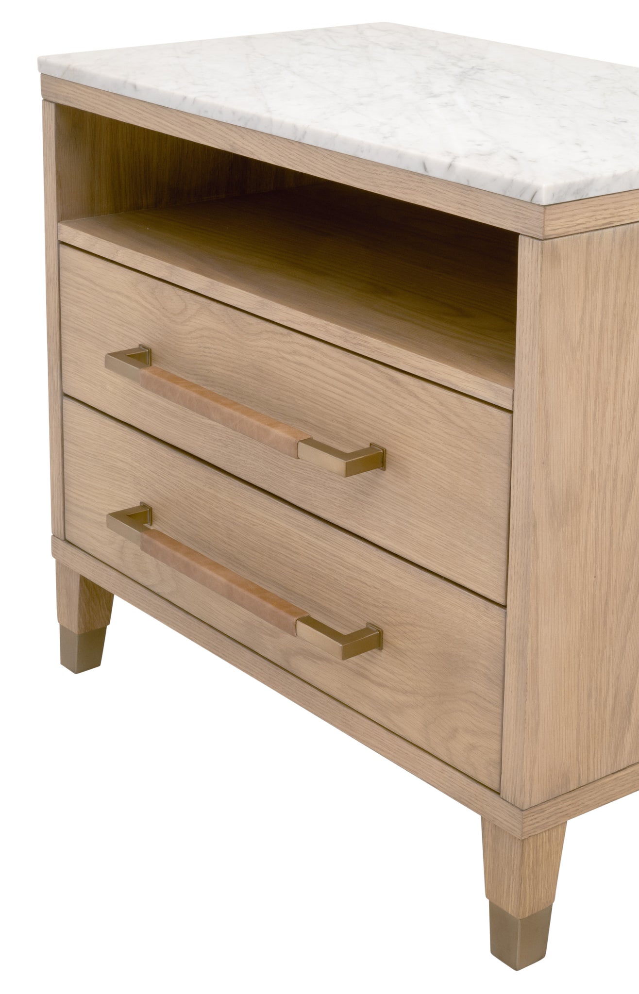 Edward Natural Oak Nightstand - angle view