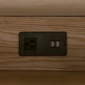 Edward Natural Oak Nightstand - integrated power source