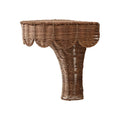 Effie Scalloped Rattan Wall Bracket Shelf
