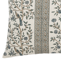Ek Chriya Azure Pillow Cover floral vine and bird pattern