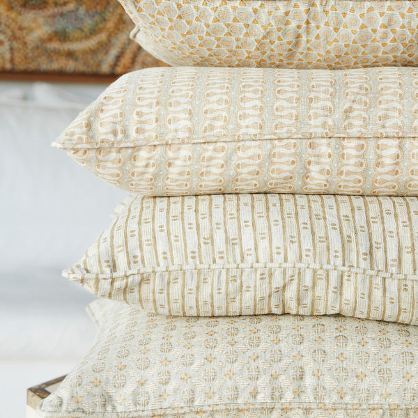 Elm Block Print Pillow Stack - Walter G Block Prints