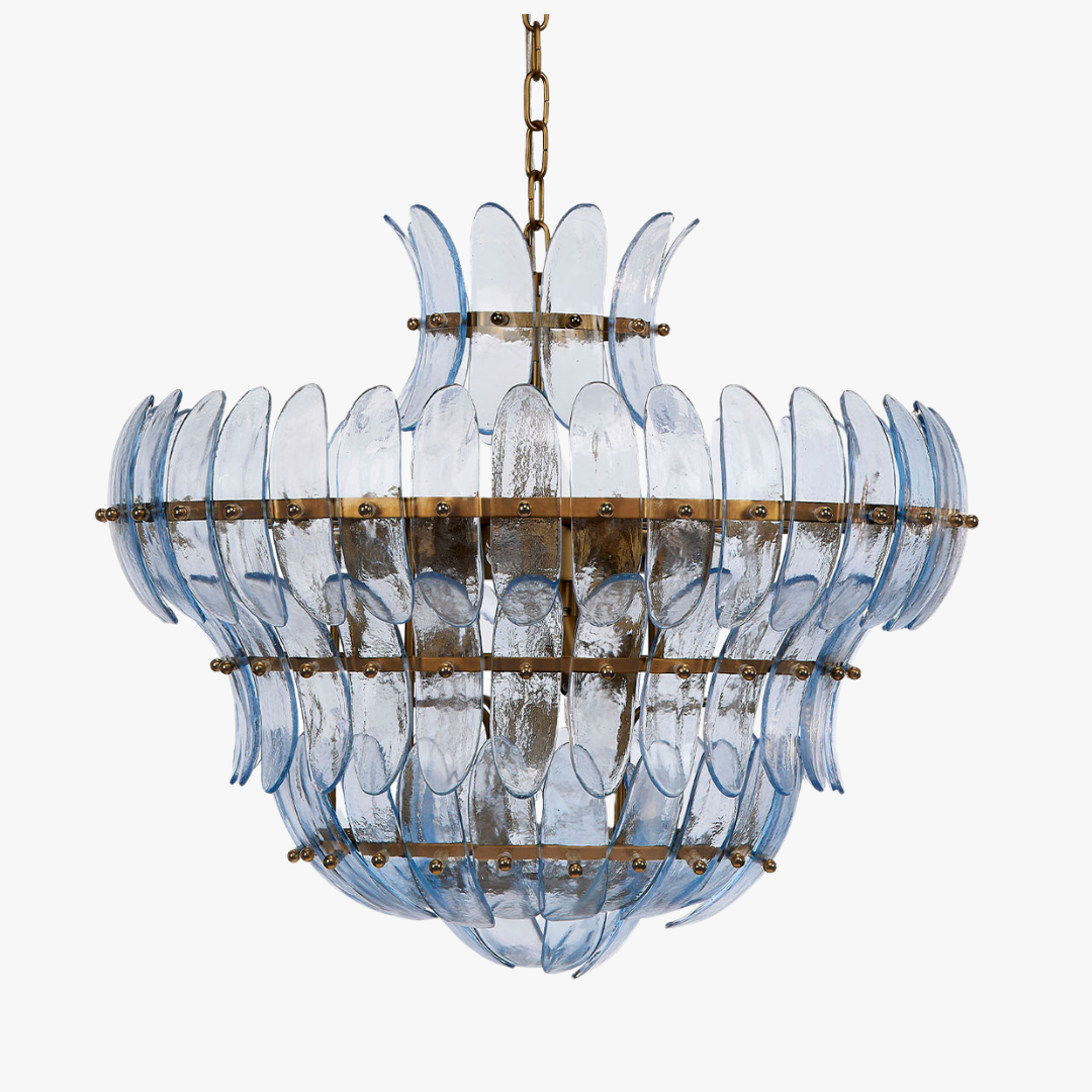 Eloise Blue Glass Chandelier