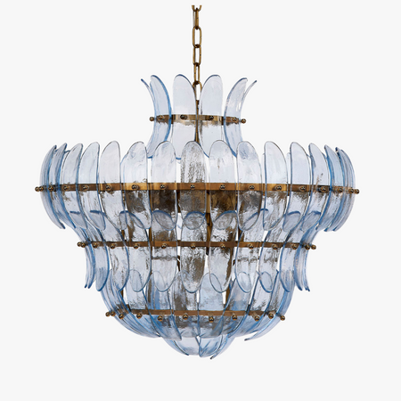 Eloise Blue Glass Chandelier