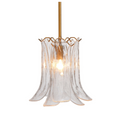 Eloise Clear Glass Pendant illuminated
