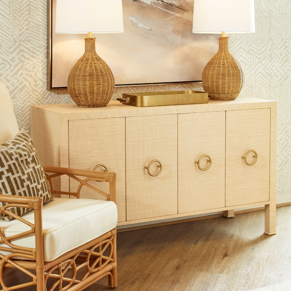 Elordi Natural Grasscloth Buffet - Shop Sideboards - Dear Keaton