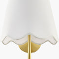 Elsie White Wall Sconce - scalloped edge
