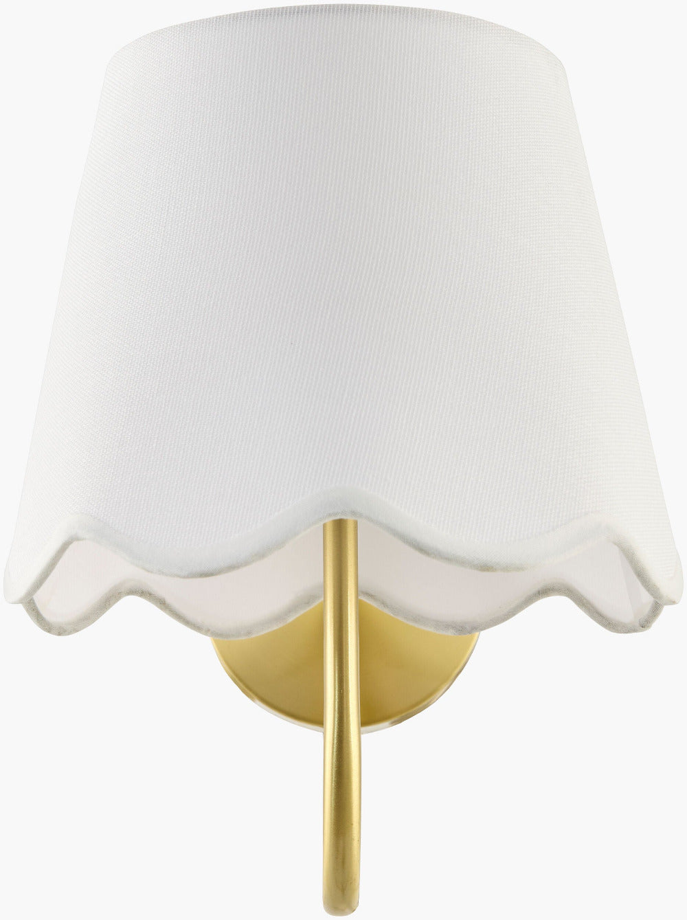 Elsie White Wall Sconce - scalloped edge