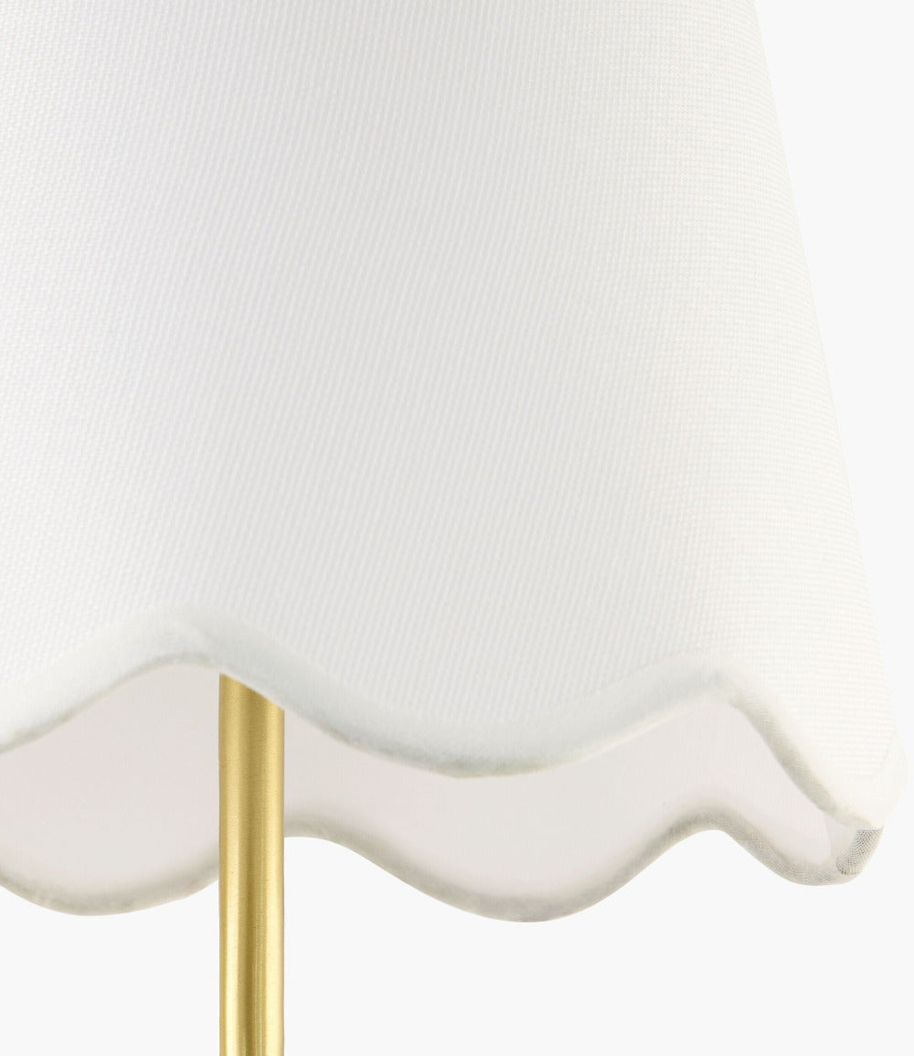Elsie White Wall Sconce shade closeup