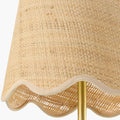 Elsie Woven Rattan Wall Sconce - scalloped edge shade