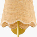 Elsie Woven Rattan Wall Sconce closeup