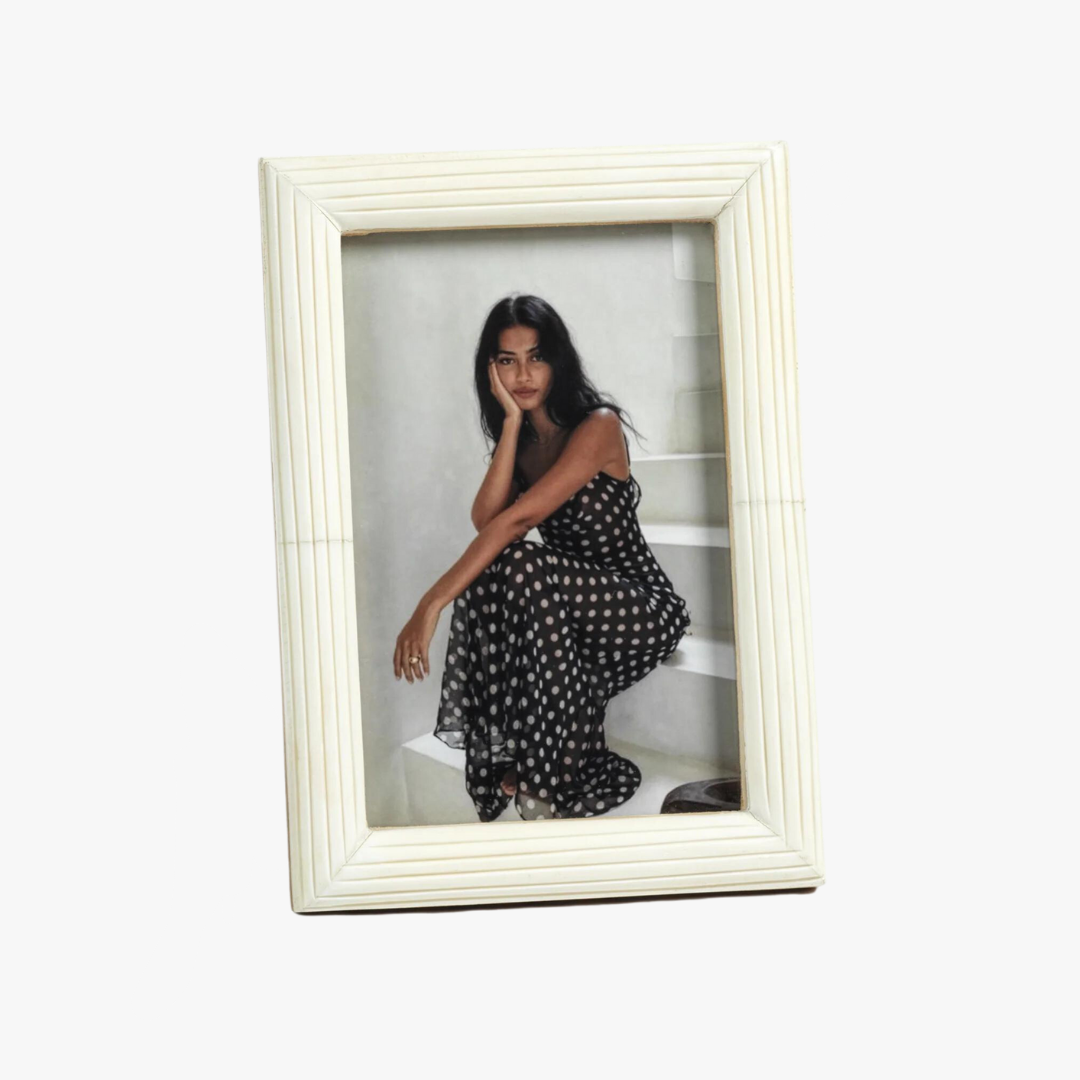 Etched Bone Photo Frame