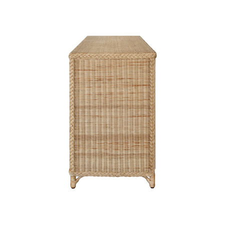 Evangeline Woven Rattan Buffet Side View