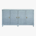 Evangeline Light Blue Rattan Buffet