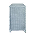 Evangeline Light Blue Woven Rattan Buffet side view