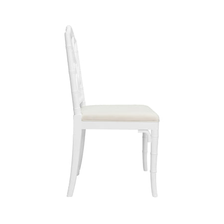 Bella White Fretwork Chair