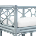 Fernandina Light Blue Rattan Bench