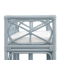Fernandina Light Blue Rattan Bench