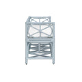 Fernandina Light Blue Rattan Bench