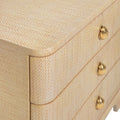 Fleur Natural Grasscloth Side Table texture details
