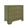 Fleur Olive Green Matte Lacquer Side Table