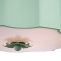 Fancy Wiggly Flushmount painted green edge closeup