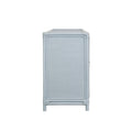 Fernandina Light Blue Rattan Cabinet side view