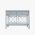Fernandina Light Blue Rattan Console