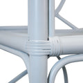 Fernandina Light Blue Rattan Etagere closeup