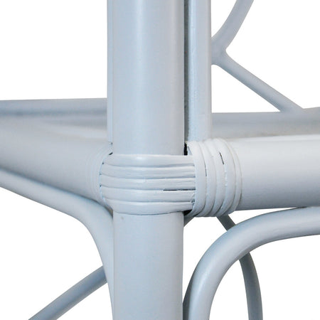 Fernandina Light Blue Rattan Etagere closeup