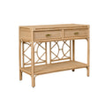 Fernandina Rattan Console Table - angle view