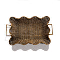 Finley Scalloped  Small Tray with wire handles