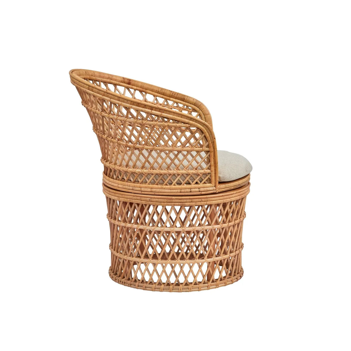 Flamenco Rattan Swivel Chair side view