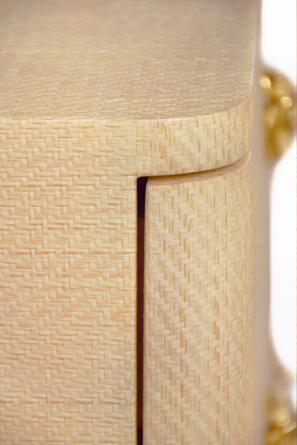 Fleur Natural Grasscloth Dresser Closeup