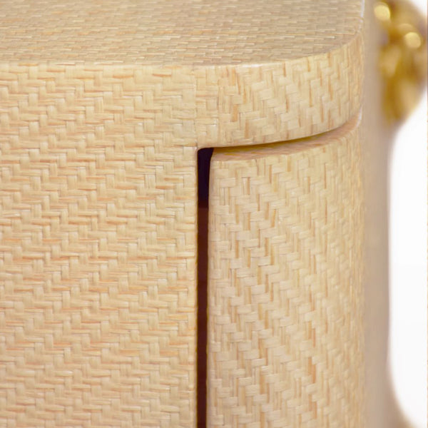 Fleur Natural Grasscloth Dresser Closeup