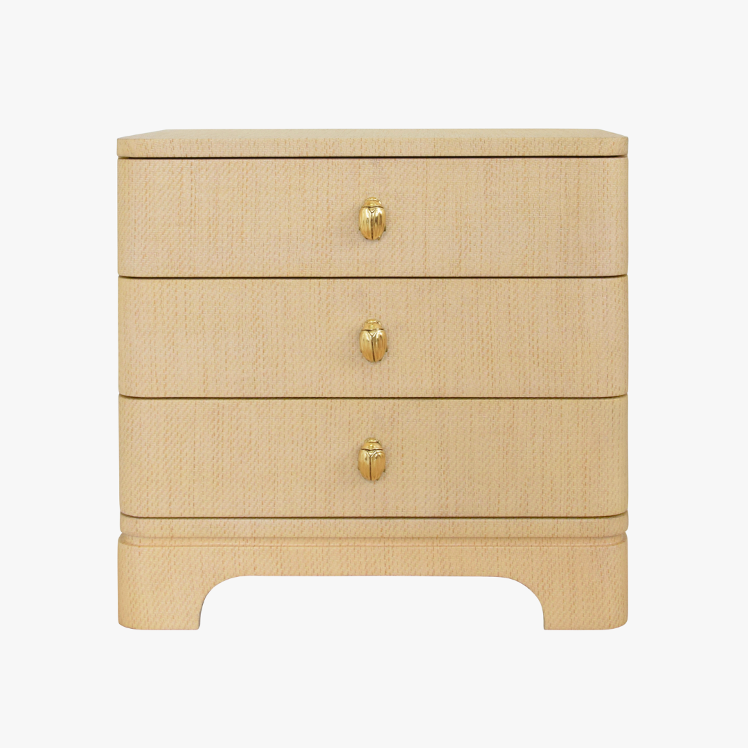 Fleur Natural Grasscloth Side Table by Dear Keaton