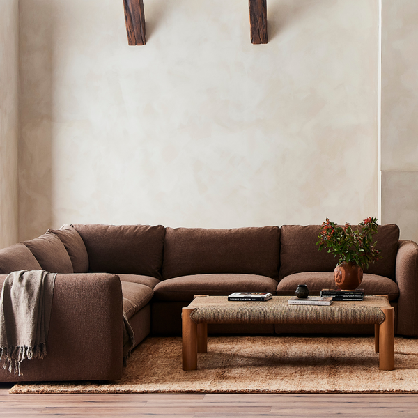 Nelle Five Piece Sectional Styled in Living Room