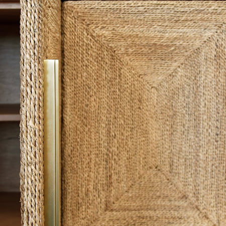 Four Door Bayview Woven Rope Sideboard Buffet - door front