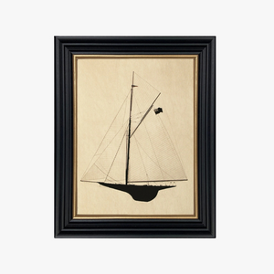 Framed Silhouette Ship Print