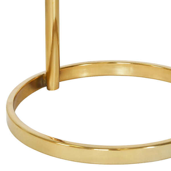 Francine Accent Table Brass Base