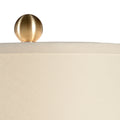 Francine Ceramic Table Lamp Round Brass Finial