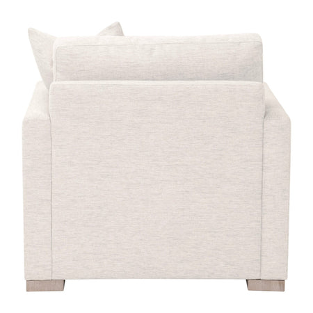 Francis Slim Arm Sofa Chair - neutral fabric back view