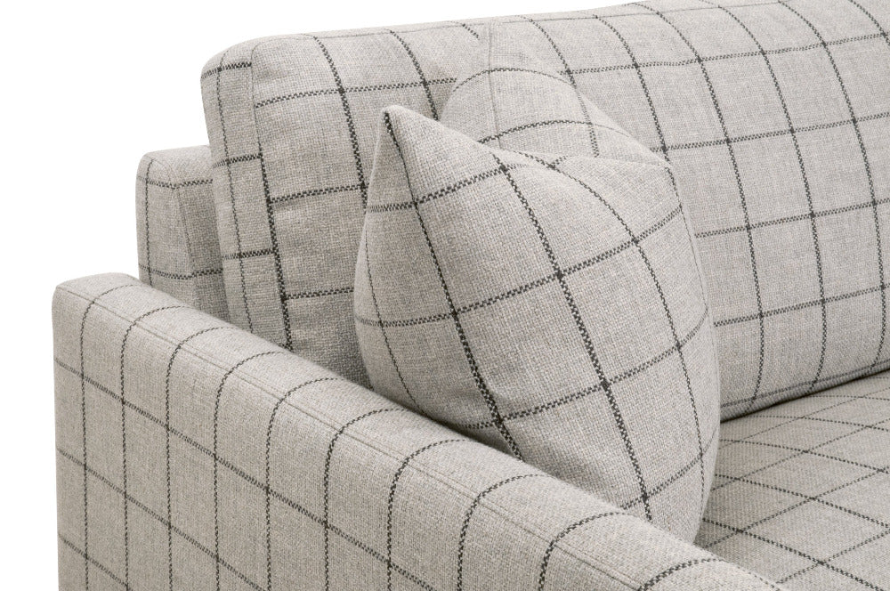 Francis Windowpane Sofa - performance fabric closeup