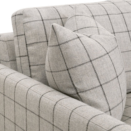 Francis Windowpane Sofa - performance fabric closeup