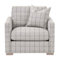 Francis Windowpane Sofa Chair - plaid performance fabric 