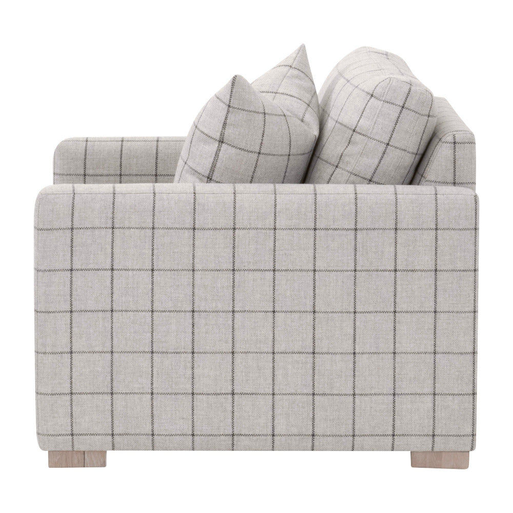 Francis Windowpane Sofa Chair - plaid side view