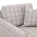 Francis Windowpane Sofa Upholstered Lounge Chair with accent pillow